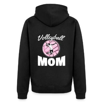 Maman volley-ball pour fan de volley-ball - Veste à capuche bio Premium Unisexe - noir - Dos - Nico (187cm)