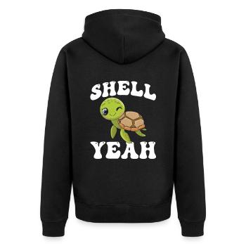 Shell oui pour tous les fans des Turtles - Veste à capuche bio Premium Unisexe - noir - Dos - Nico (187cm)