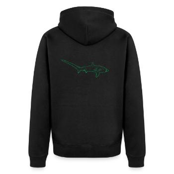 Requin-renard - Veste à capuche bio Premium Unisexe - noir - Dos - Nico (187cm)