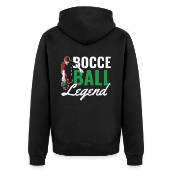 Boccia ball legend pour tous les fans de boccia ball - Veste à capuche bio Premium Unisexe - noir - Dos - Nico (187cm)