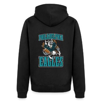 It's a Philly thing - Unisex Premium Organic Zip Hoodie - black - Back - Nico (187cm)