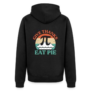 Thank you food cake for all teachers and students - Unisex Premium Organic Zip Hoodie - black - Back - Nico (187cm)