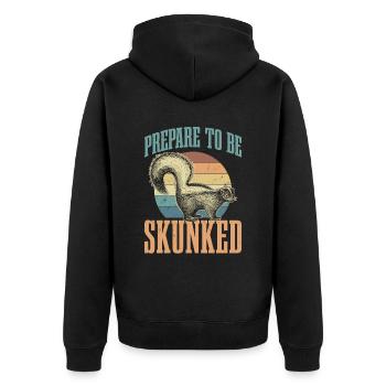 Get ready for Skunked for card game fans - Unisex Premium Organic Zip Hoodie - black - Back - Nico (187cm)
