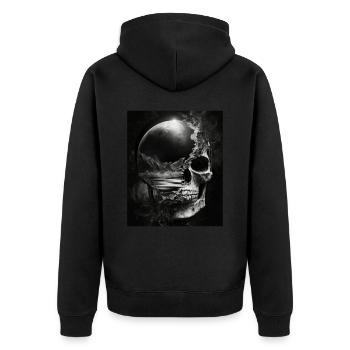 Crâne de Moonshine - Veste à capuche bio Premium Unisexe - noir - Dos - Nico (187cm)