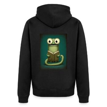 Chemise de rat de bibliothèque mignonne - Veste à capuche bio Premium Unisexe - noir - Dos - Nico (187cm)