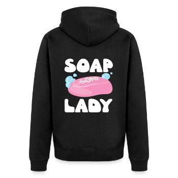 Soap Lady pour les fans de savon - Veste à capuche bio Premium Unisexe - noir - Dos - Nico (187cm)