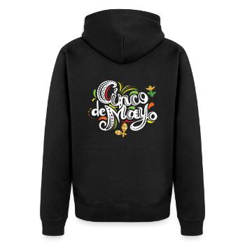 Cinco de Mayo for Mexicans - Unisex Premium Organic Zip Hoodie - black - Back - Nico (187cm)