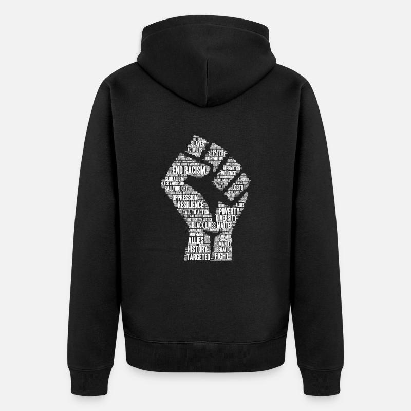 Les vies noires comptent - Veste à capuche bio Premium Unisexe - noir