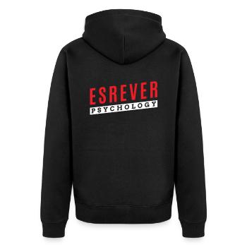 Esrever Psychologie pour les psychologues - Veste à capuche bio Premium Unisexe - noir - Dos - Nico (187cm)