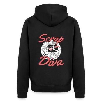 Scrap Diva for all scrapbooking fans - Unisex Premium Organic Zip Hoodie - black - Back - Nico (187cm)