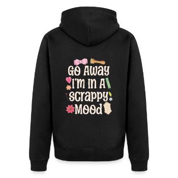Go Away Je suis d’humeur déchaînée pour tout le monde - Veste à capuche bio Premium Unisexe - noir - Dos - Nico (187cm)