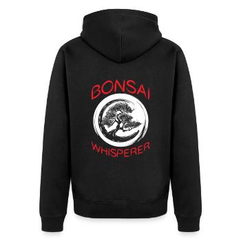 Chuchoteur de bonsaï pour tous les fans de bonsaï - Veste à capuche bio Premium Unisexe - noir - Dos - Nico (187cm)