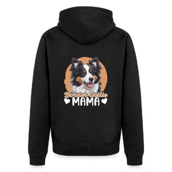Border Collie Mama - Veste à capuche bio Premium Unisexe - noir - Dos - Nico (187cm)