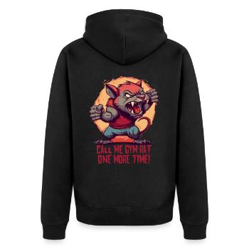 Appelez-moi encore un rat de gym - Veste à capuche bio Premium Unisexe - noir - Dos - Nico (187cm)