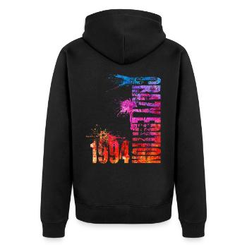 Crazy Edition - Unisex Premium Bio Zip Hoodie - Schwarz - Hinten - Nico (187cm)