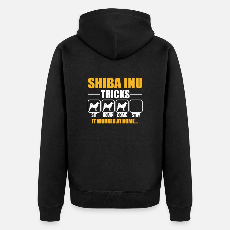 Astuces Shiba Inu - Veste à capuche bio Premium Unisexe - noir