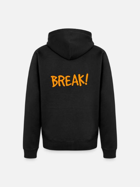 Breakdance Dynamics: Breaker breaking hip-hop - Unisex Premium Organic Zip Hoodie - black