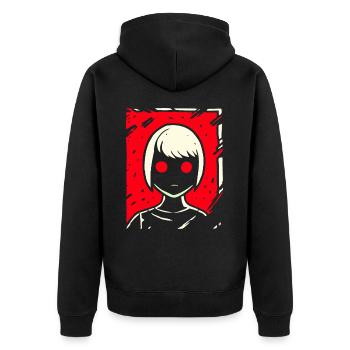 Dessin animé Anime Manga Dark Girl - Veste à capuche bio Premium Unisexe - noir - Dos - Nico (187cm)