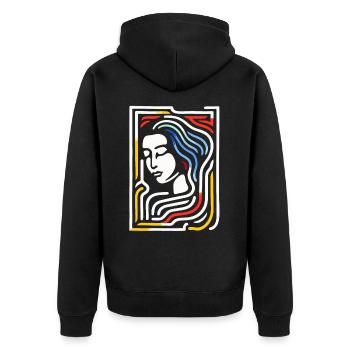 Le beau labyrinthe - Veste à capuche bio Premium Unisexe - noir - Dos - Nico (187cm)