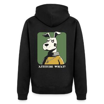 Un chien en colère qui a de l’attitude - Veste à capuche bio Premium Unisexe - noir - Dos - Nico (187cm)