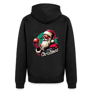 Joyeux Noël Père Noël - Veste à capuche bio Premium Unisexe - noir - Dos - Nico (187cm)