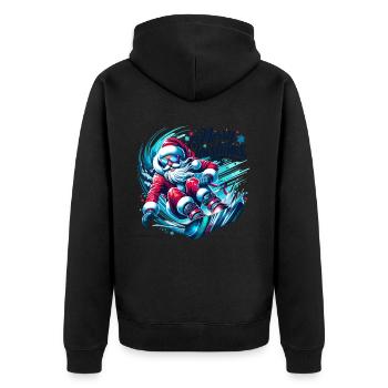 Joyeux Noël Père Noël - Veste à capuche bio Premium Unisexe - noir - Dos - Nico (187cm)