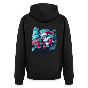Joyeux Noël Père Noël - Veste à capuche bio Premium Unisexe - noir - Dos - Nico (187cm)