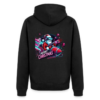 Joyeux Noël Père Noël - Veste à capuche bio Premium Unisexe - noir - Dos - Nico (187cm)