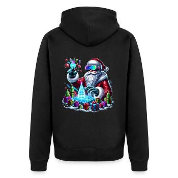 Joyeux Noël Père Noël - Veste à capuche bio Premium Unisexe - noir - Dos - Nico (187cm)