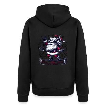 Joyeux Noël Père Noël - Veste à capuche bio Premium Unisexe - noir - Dos - Nico (187cm)