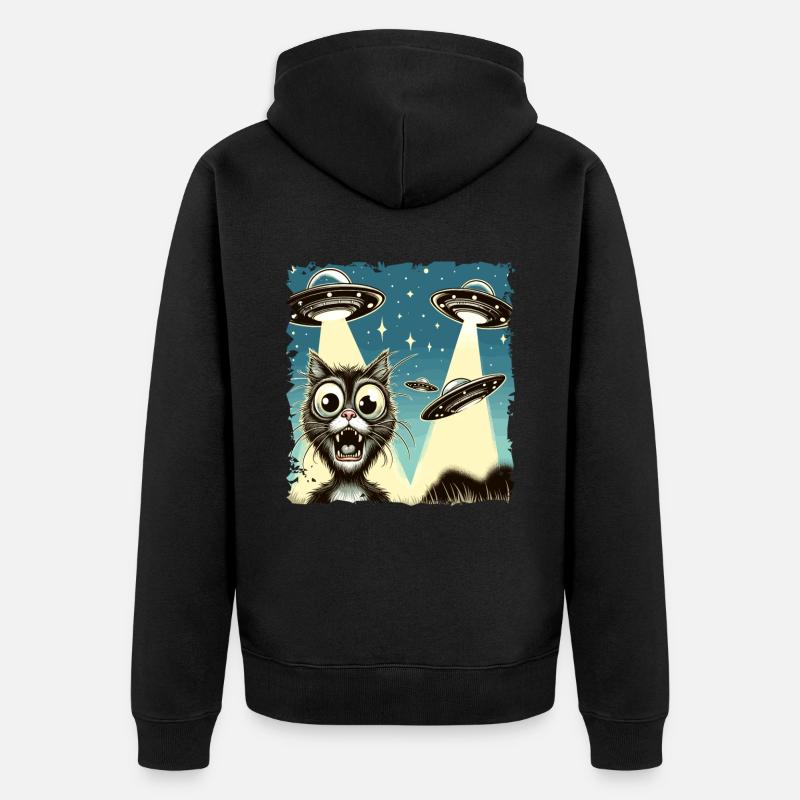 Drôle Alien Alien Croire - Veste à capuche bio Premium Unisexe - noir
