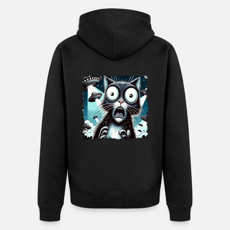 Drôle Alien Alien Croire - Veste à capuche bio Premium Unisexe - noir