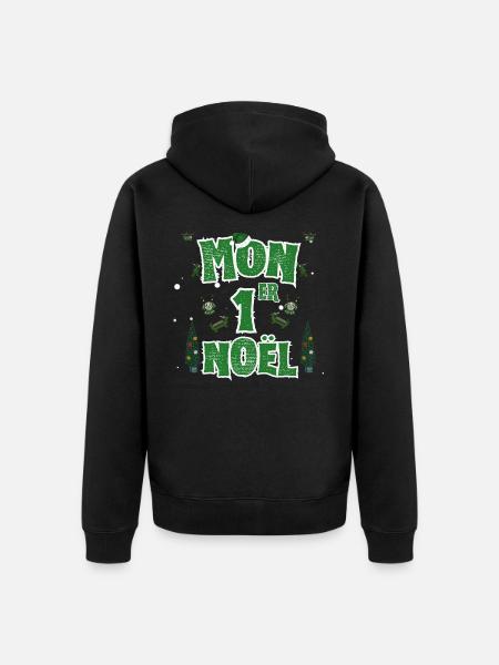 Mon 1er Noël - Veste à capuche bio Premium Unisexe - noir