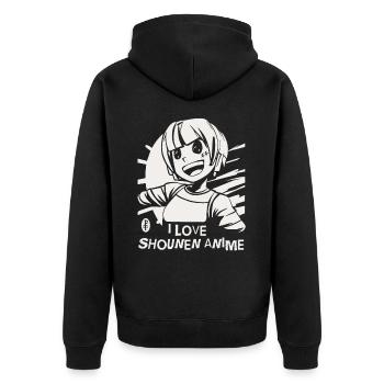 J’adore SHOUNEN ANIME - Veste à capuche bio Premium Unisexe - noir - Dos - Nico (187cm)