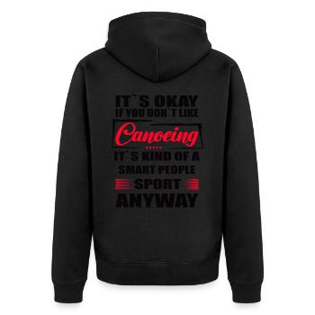 Ce n’est pas grave si vous n’aimez pas le canoë - Veste à capuche bio Premium Unisexe - noir - Dos - Nico (187cm)