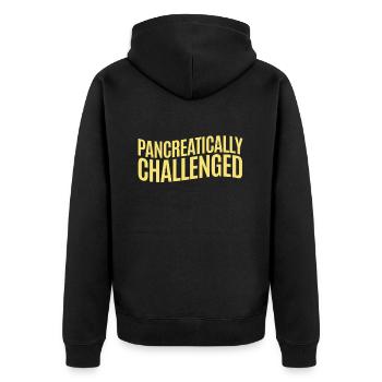 Pancreas at risk for supporters - Unisex Premium Organic Zip Hoodie - black - Back - Nico (187cm)