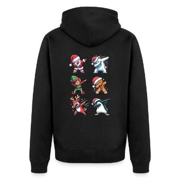 Dabbing Christmas Figurines Dab Christmas - Unisex Premium Organic Zip Hoodie - black - Back - Nico (187cm)