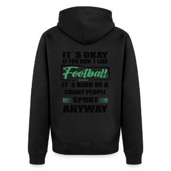 Ce n’est pas grave si vous n’aimez pas le football - Veste à capuche bio Premium Unisexe - noir - Dos - Nico (187cm)