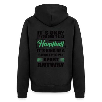 Ce n’est pas grave si vous n’aimez pas le handball - Veste à capuche bio Premium Unisexe - noir - Dos - Nico (187cm)