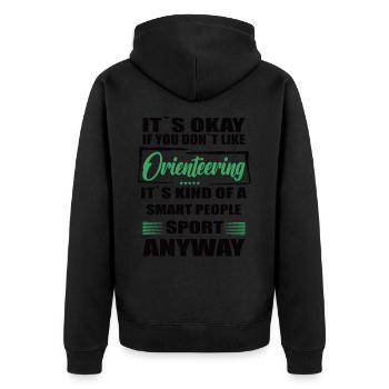 Ce n’est pas grave si vous n’aimez pas la course d’orientation - Veste à capuche bio Premium Unisexe - noir - Dos - Nico (187cm)