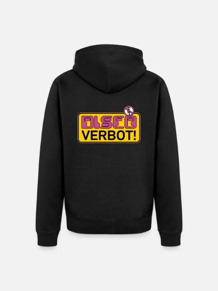 DANGER! Disco forbidden - Unisex Premium Organic Zip Hoodie - black