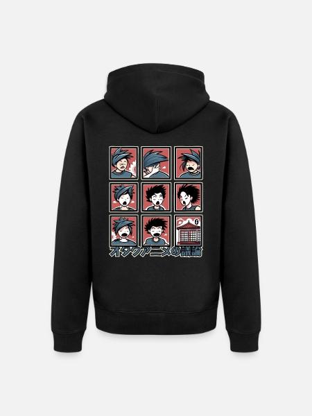 オタクアニメの議論 Anime Otaku Discussions - Veste à capuche bio Premium Unisexe - noir