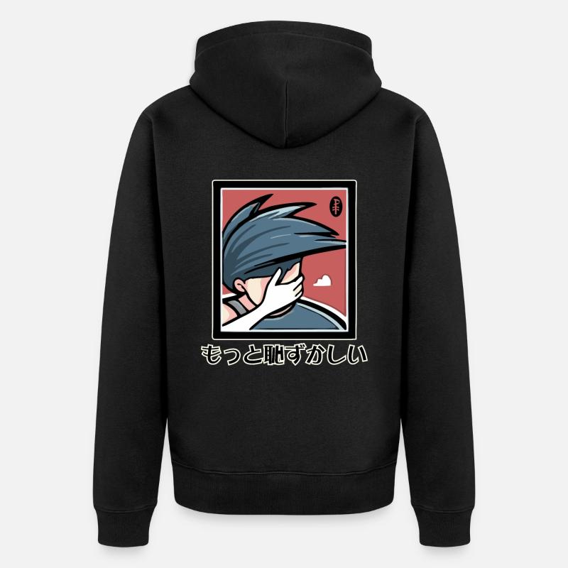 Tarot d’anime : もっと恥ずかしい, L’Embarrassant - Veste à capuche bio Premium Unisexe - noir
