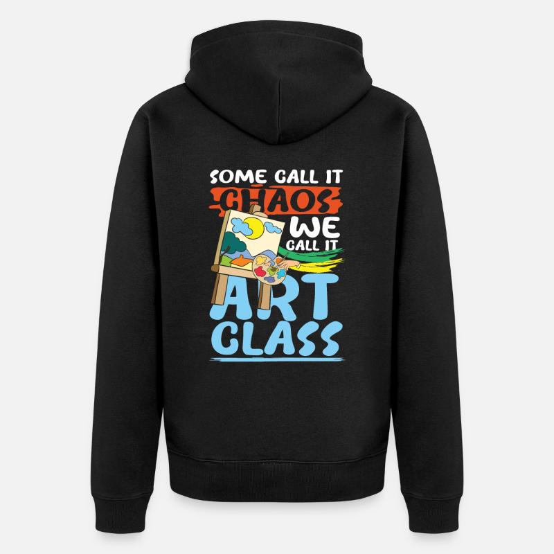 We Call It Art Class - Unisex Premium Bio Zip Hoodie - Schwarz