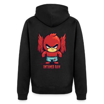 Un enfant fort est un ange indompté - Veste à capuche bio Premium Unisexe - noir - Dos - Nico (187cm)