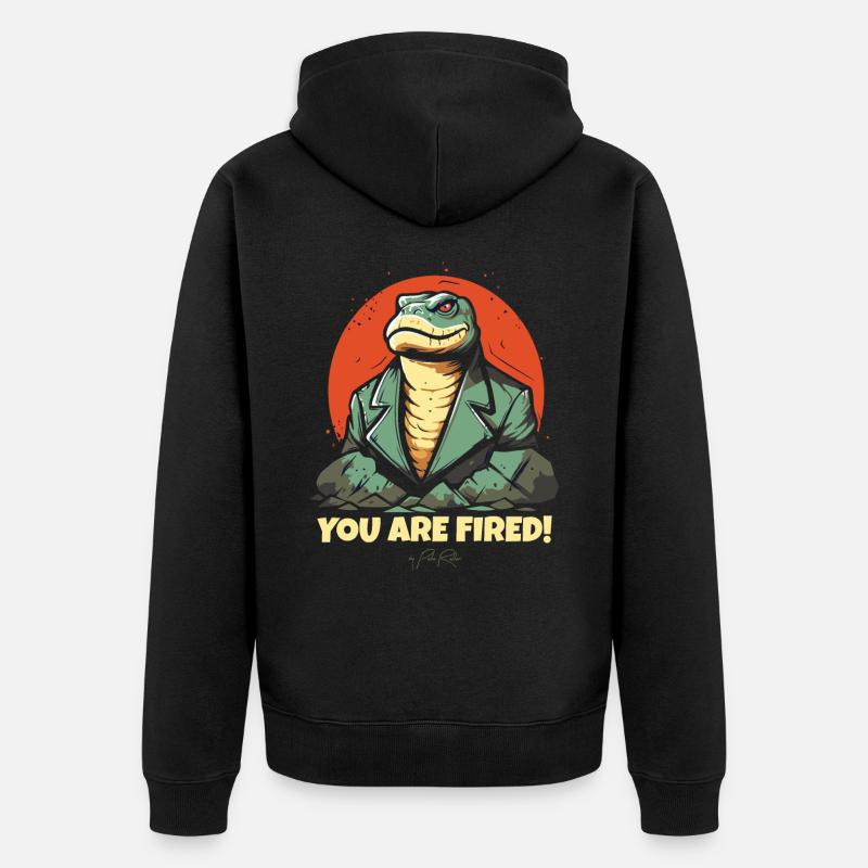 PDG Lizard, vous êtes viré - Veste à capuche bio Premium Unisexe - noir