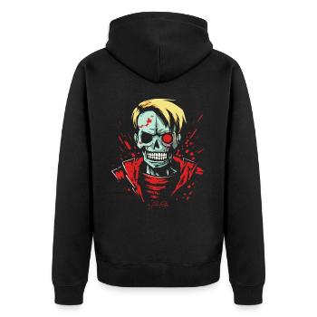 Bienvenue dans les années 80 avec les zombies - Veste à capuche bio Premium Unisexe - noir - Dos - Nico (187cm)
