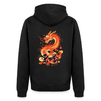 dragon - Veste à capuche bio Premium Unisexe - noir - Dos - Nico (187cm)
