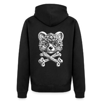 Élégamment différent : T-shirt Lion lover dans les bandes dessinées. - Veste à capuche bio Premium Unisexe - noir - Dos - Nico (187cm)