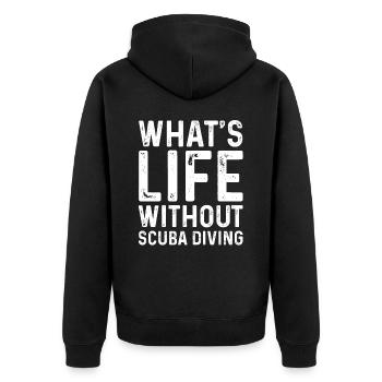Qu’est-ce que la vie sans T-shirt de plongée sous-marine Funny Scuba - Veste à capuche bio Premium Unisexe - noir - Dos - Nico (187cm)